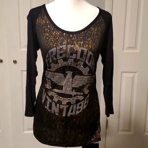 Daytrip long sleeve. Black/gold. Size S ✨️